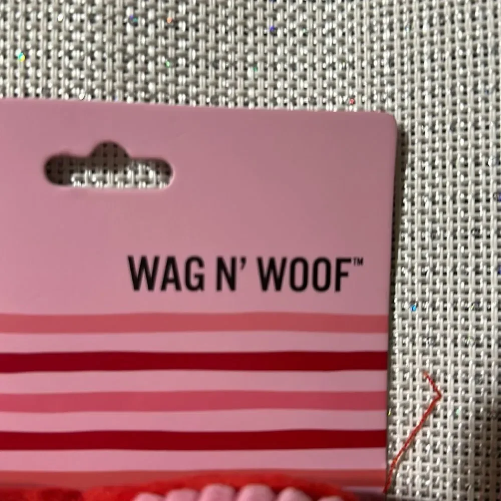 WAG N’ WOOF Valentine’s Day Plush XOXO Heart with a spike ball Squeaky Dog Toy